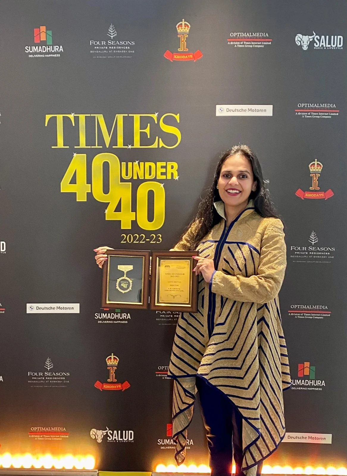 Aditi Mittal, Director at IndiaBonds and A. K. Group wins Times 40 Under 40 Award