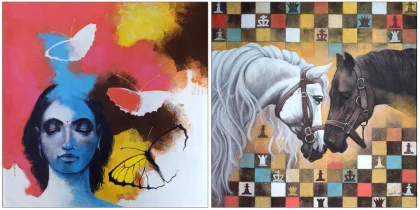 Art Exhibition of Paintings by Revered Painters Kishore Pratim Biswas and Mithu Biswas from 18th April’23<br>