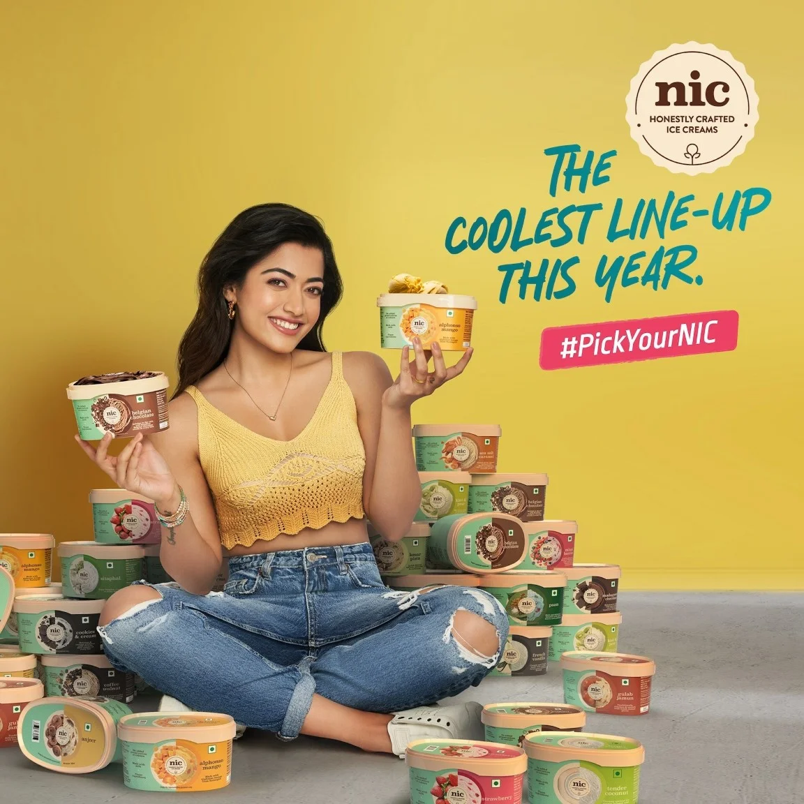 A Symphony of Flavour and Charm: NIC Honestly Crafted Ice Creams announces Rashmika Mandanna as their First Brand Ambassador