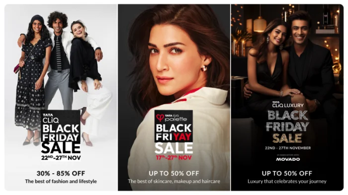 This Black Friday Sale, Avail Exciting Offers on Tata CLiQ, Tata CLiQ Luxury, and Tata CLiQ Palette<br>