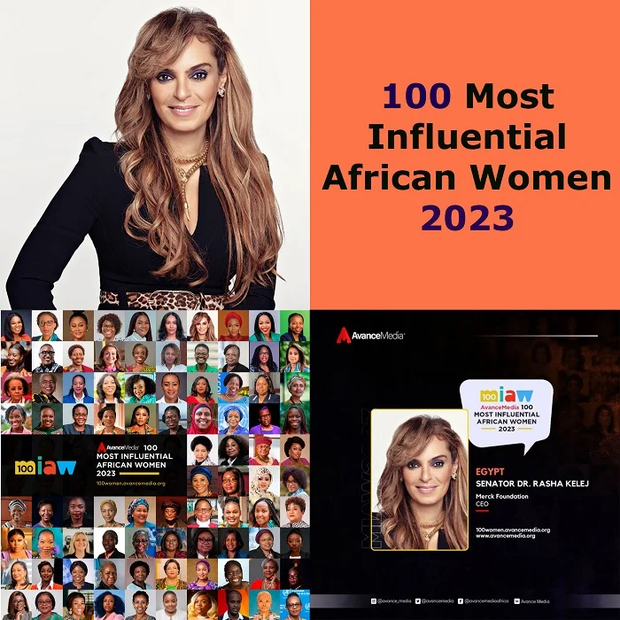 Merck Foundation CEO, Senator, Dr. Rasha Kelej for the Fifth Year Recognized as One of 100 Most Influential African Women 2023<br>