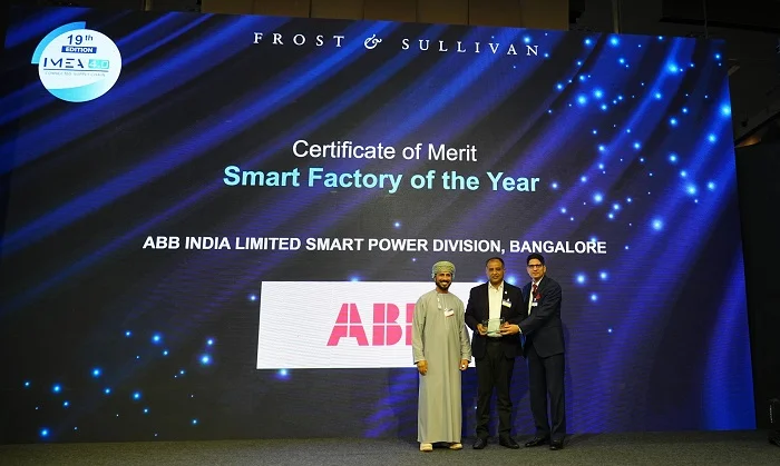 ABB India Wins ‘Smart Factory of the Year’ at the Frost & Sullivan’s India Manufacturing Excellence Awards 2023, Amongst Others<br>