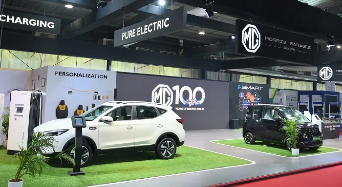 MG Motor India Showcases Its EV Portfolio at the Vibrant Gujarat Global Summit 2024<br>