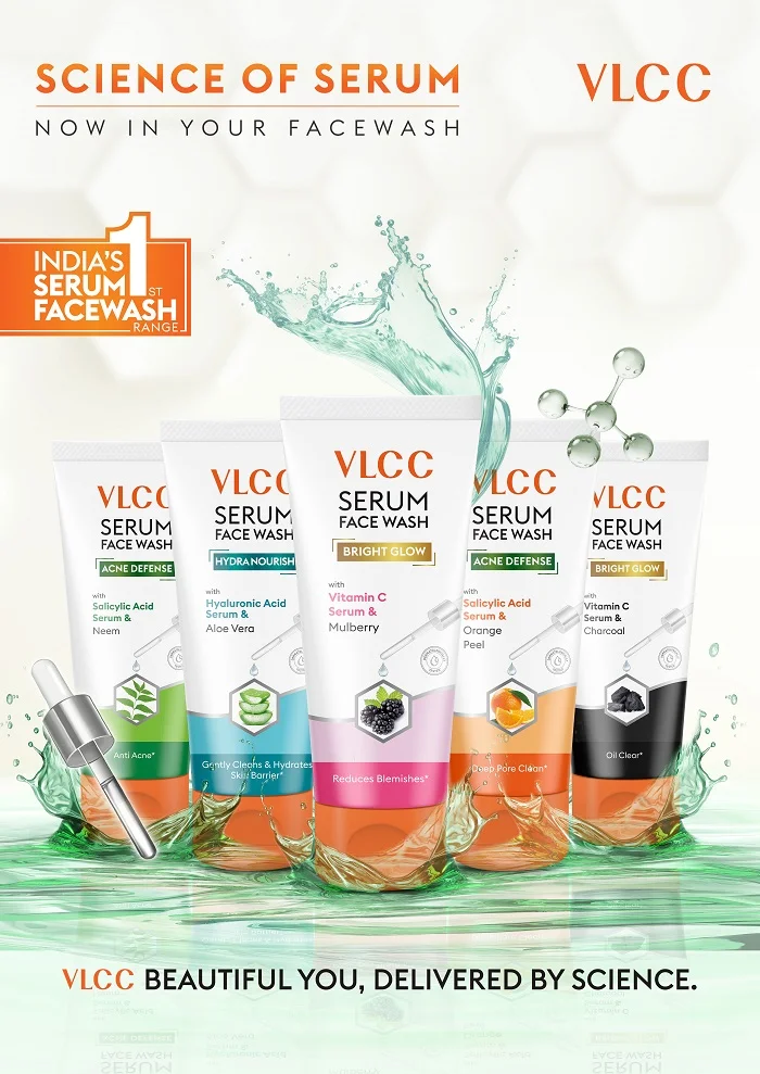 VLCC Revolutionizes Skincare with the Launch of India’s First Serum Facewash Range<br>