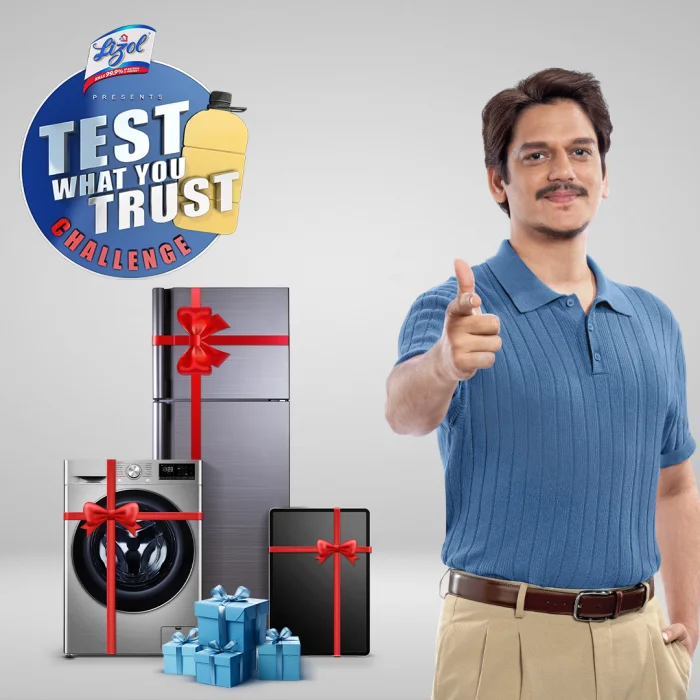 Lizol with Actor Vijay Varma Launches 'Test What You Trust' Challenge for Consumers to Test the Efficacy of Their Trusted Phenyls<br>
