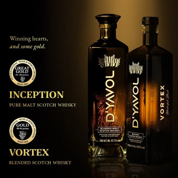 D'YAVOL VORTEX, The Latest Scotch Whisky from Shah Rukh Khan's Global Luxury Collective Wins Gold in Spain