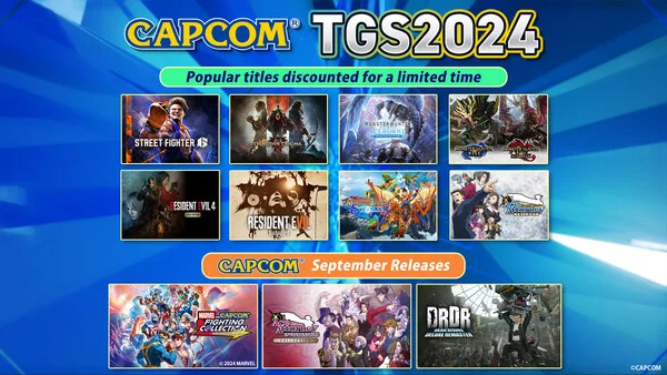 Capcom's popular titles are discounted for a limited time during CAPCOM TGS 2024 SALE