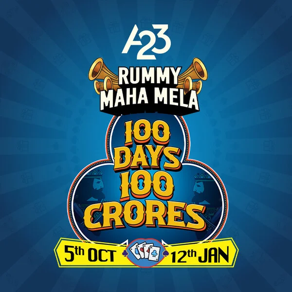 A23 rolls out India's Biggest Rummy Festival ahead of the festive season; offers ₹100 crore prize pool