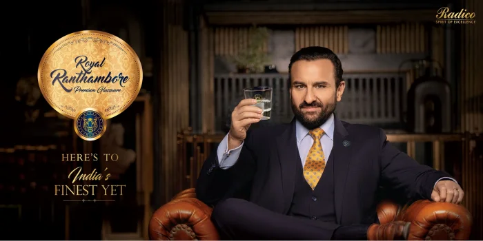 Saif Ali Khan Unleashes Charm in the New Royal Ranthambore Whisky Campaign<br>