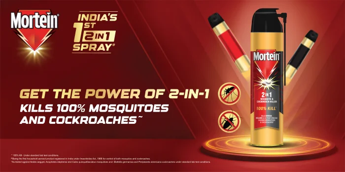 Mortein Provides Protection Against Both Mosquitoes and Cockroaches With India’s First 2-in-1 Spray<br>