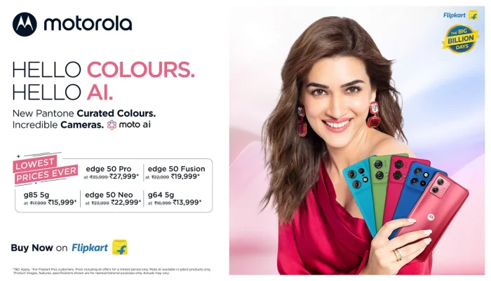 Motorola’s Bestselling Smartphones Including the motorola edge50 Pro Go on Sale Starting Today on Flipkart for the Big Billion Days Sale 2024<br>