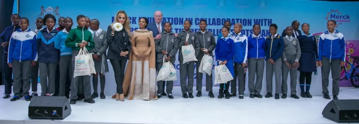 Merck Foundation CEO Senator Rasha Kelej Together with Botswana First Lady Support the Education of 40 Schoolgirls in the Country<br>