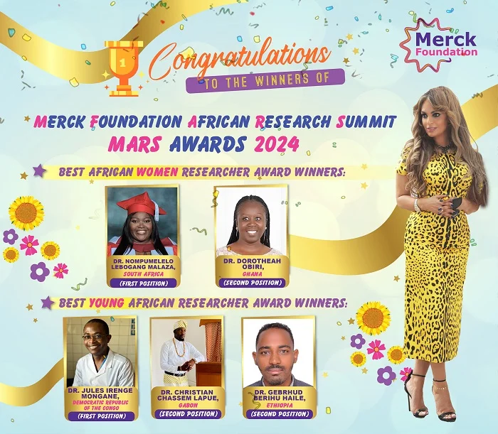 Merck Foundation Africa Research Summit–MARS Awards 2024 of Best African Women Researchers and Young Researchers Announced<br>