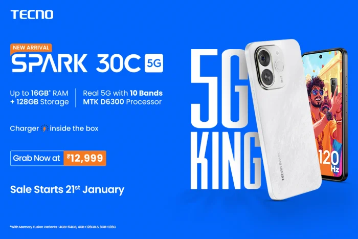 The Real 5G King: TECNO SPARK 30C 8GB Variant Launched<br>