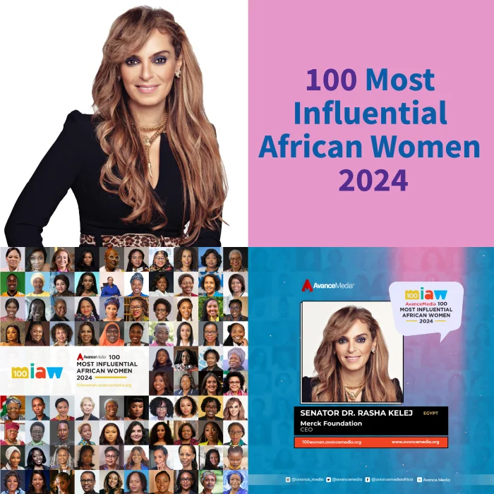 Merck Foundation CEO, Senator, Dr. Rasha Kelej for the Sixth Year Recognized as one of 100 Most Influential African Women 2024, for the Sixth Year<br>