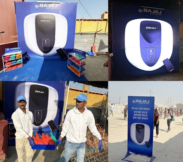 Pilgrims Embrace Bajaj’s 24x7 Seva Kendra at the Maha Kumbh Mela 2025 for Warmth and Comfort<br>