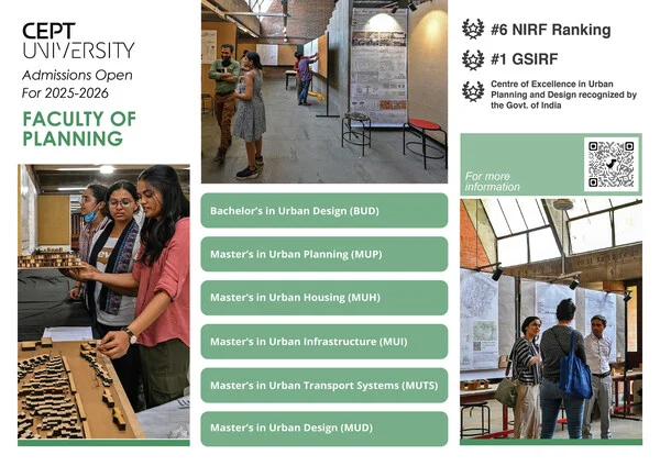 Faculty of Planning at CEPT University Invites Applications to UG and PG Programs 2025