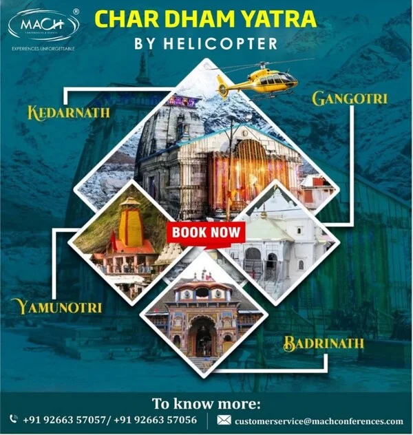 Mach Conferences Launches Premium Do Dham Yatra / Char Dham Yatra by Helicopter