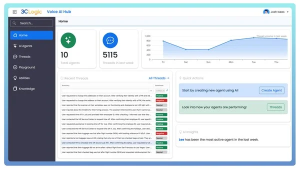 3CLogic Announces New Voice AI Hub to Streamline Deployment of Virtual Agents