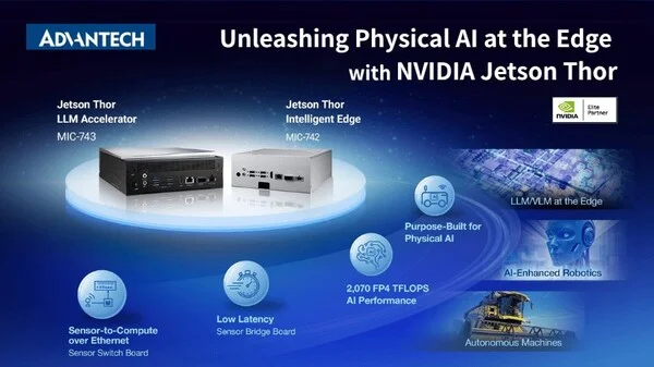 Advantech Demonstrates Live Full-Stack NVIDIA Jetson Thor Integration at COMPUTEX: MIC-743 Powers Next-Gen Physical AI and Robotics Systems