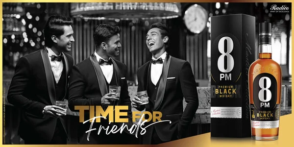 Radico Khaitan Unveils the New 8PM Premium Black Pack - A Masterpiece of Time, Taste and Legacy