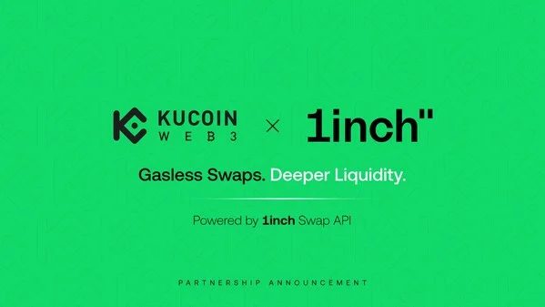 KuCoin Web3 Wallet Integrates 1inch Swap API to Power Gasless, MEV-Protected RWA Swaps