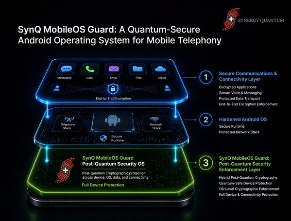 Synergy Quantum Launches SynQ MobileOS Guard, a Quantum-Secure Android Operating System for Mobile Telephony