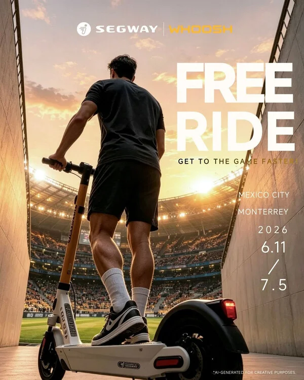Segway and Whoosh Launch Free Ride Campaign Across Mexico During the 2026 Tournament World Cup to Support Urban Mobility