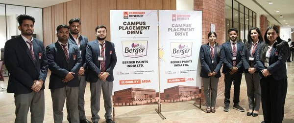 MBA Students of Chandigarh University secure prestigious MNC internships; MNCs including Nestlé, Lenovo &amp; Berger offers internships