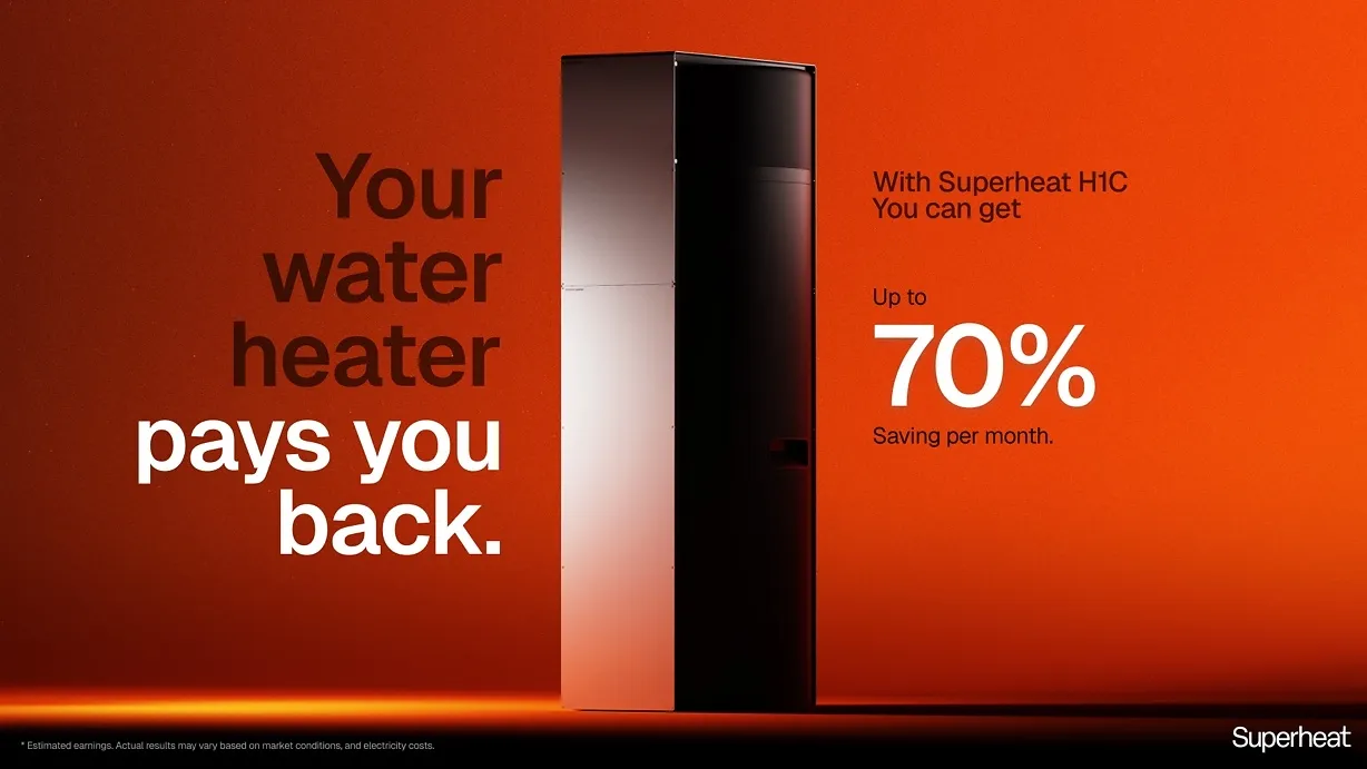 CES Award-Winning Superheat H1C Opens Pre-Orders for World's First Bitcoin-Mining Water Heater