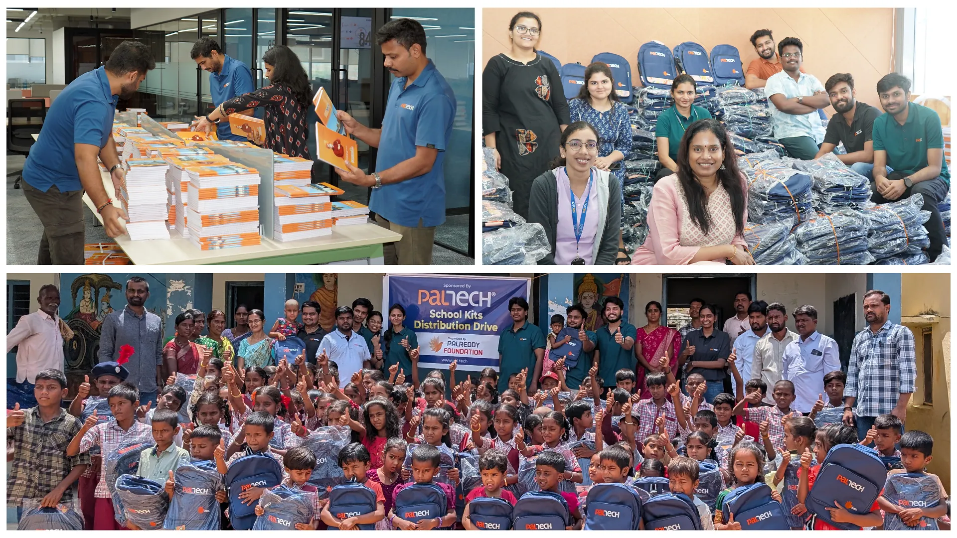 PalTech Employees Pack 1,000 School Kits for Students Around Hyderabad