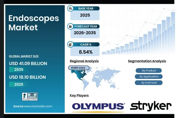 Endoscopes Market Size to Reach USD 41.09 Billion by 2035 as Disposable and AI-Assisted Systems Gain Ground – SNS Insider