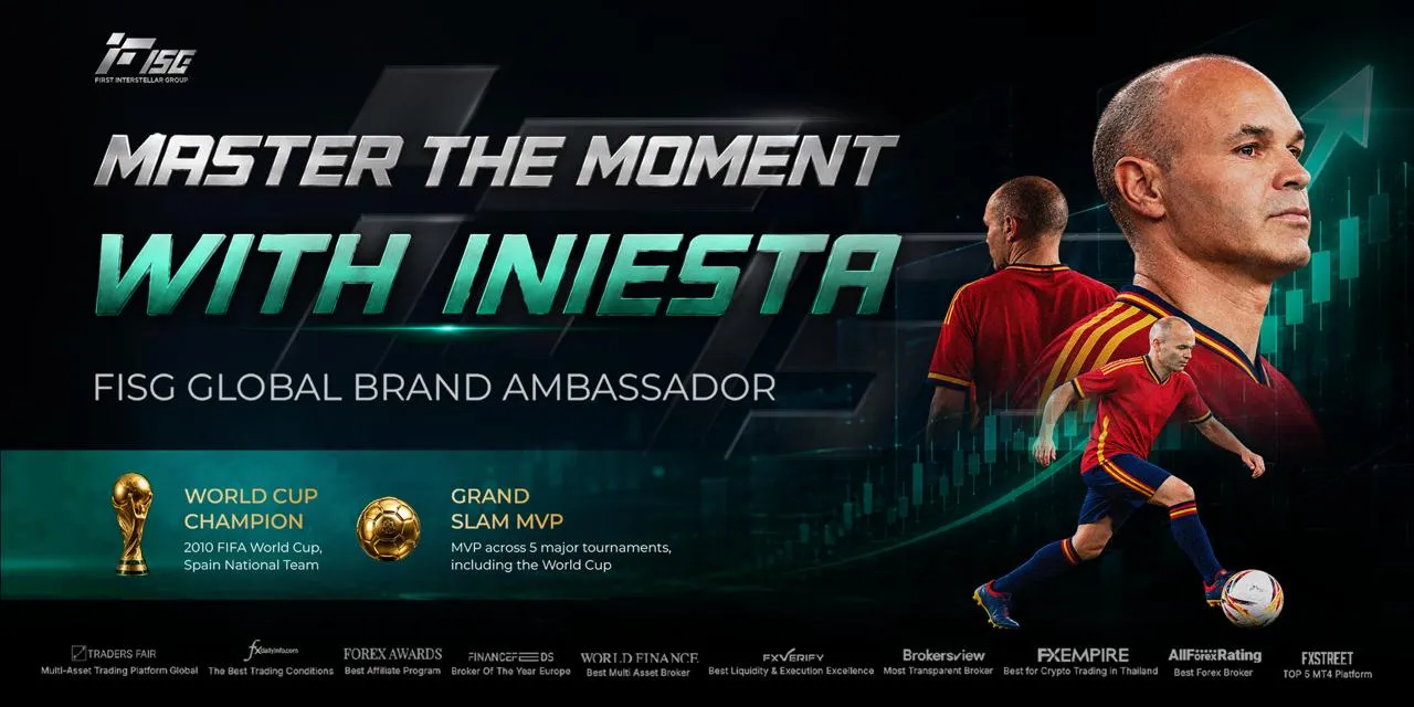 Master the Moment: Global Broker FISG Appoints Football Legend Andrés Iniesta as Global Brand Experience Officer