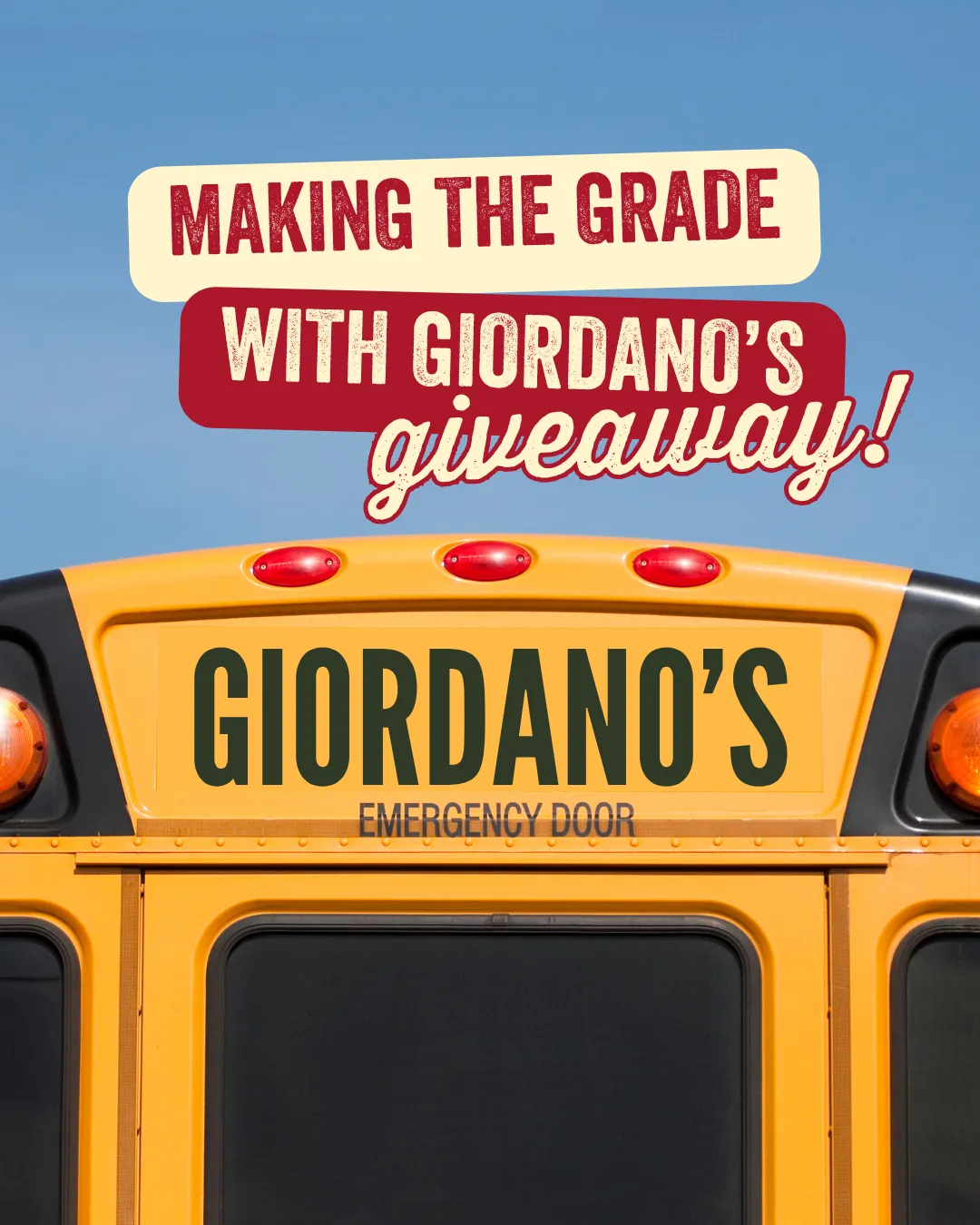 Giordano’s Goes Back to School with “Making the Grade” Campaign Supporting Local Schools