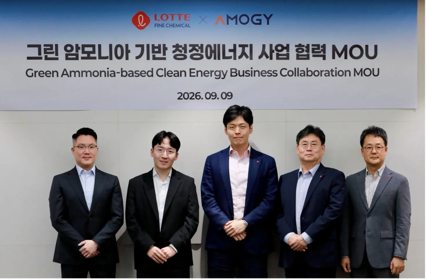 Amogy and LOTTE Fine Chemical Sign MOU to Advance Green Ammonia-to-Hydrogen and Ammonia-to-Power Solutions in South Korea