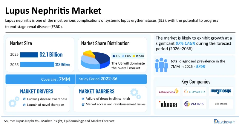 Lupus Nephritis Market on a Growth Trajectory at a CAGR of 7% During the Forecast Period (2026–2036), as Innovative Therapies Gain Momentum | DelveInsight