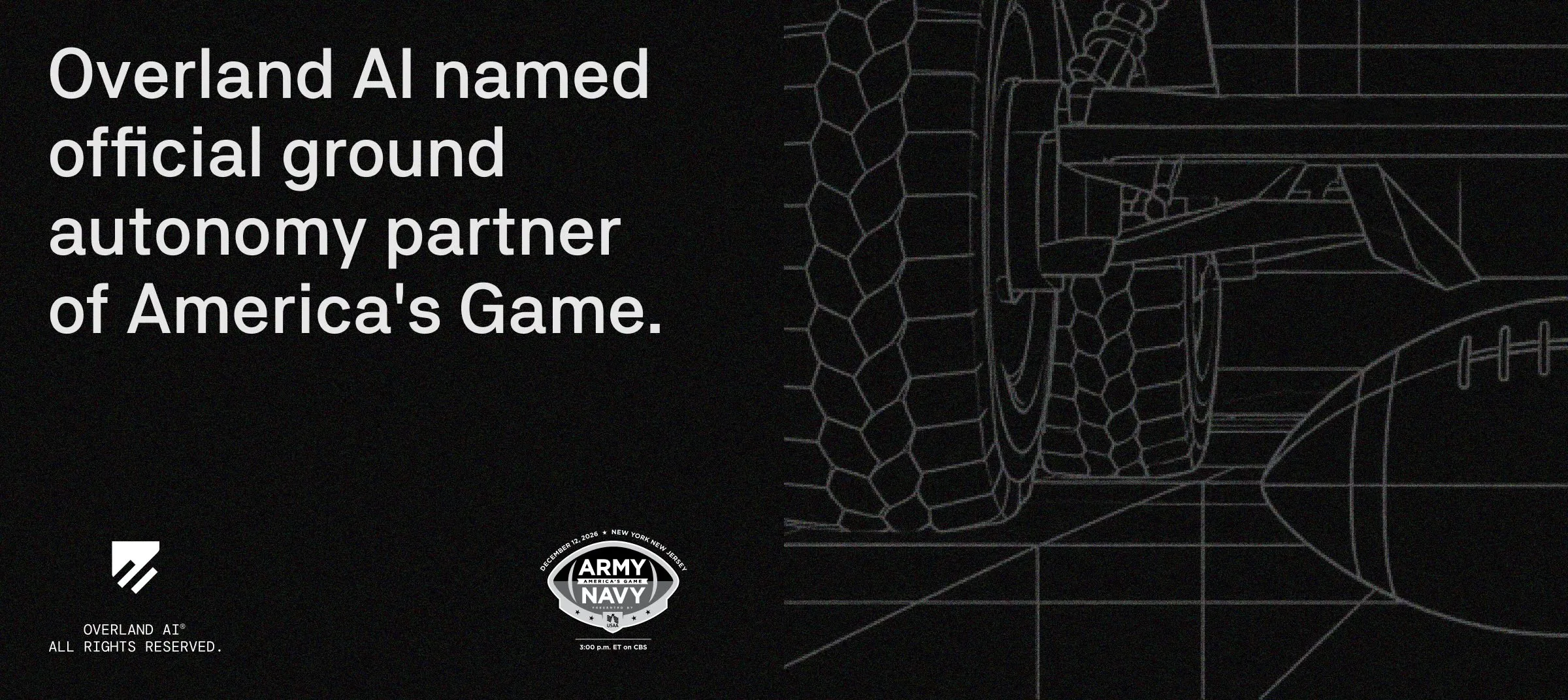 Overland AI Named Official Ground Autonomy Partner of the Army-Navy Game