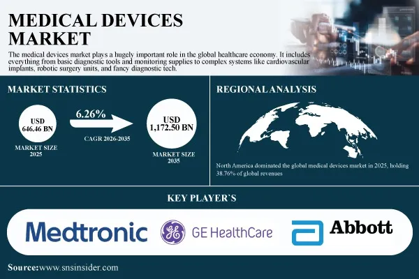 Medical Devices Market Size to Cross USD 1.17 Trillion by 2035 at a CAGR of 6.26% - SNS Insider
