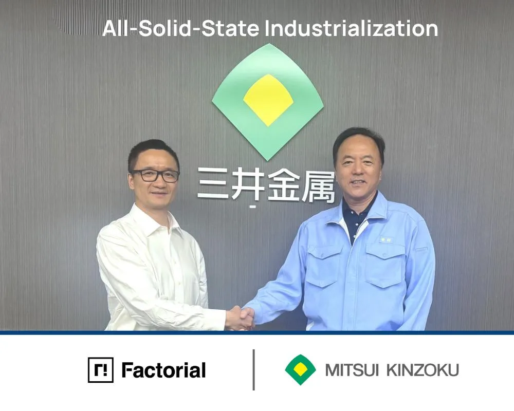 Mitsui Kinzoku Partners with Factorial to Scale All-Solid-State Battery Manufacturing
