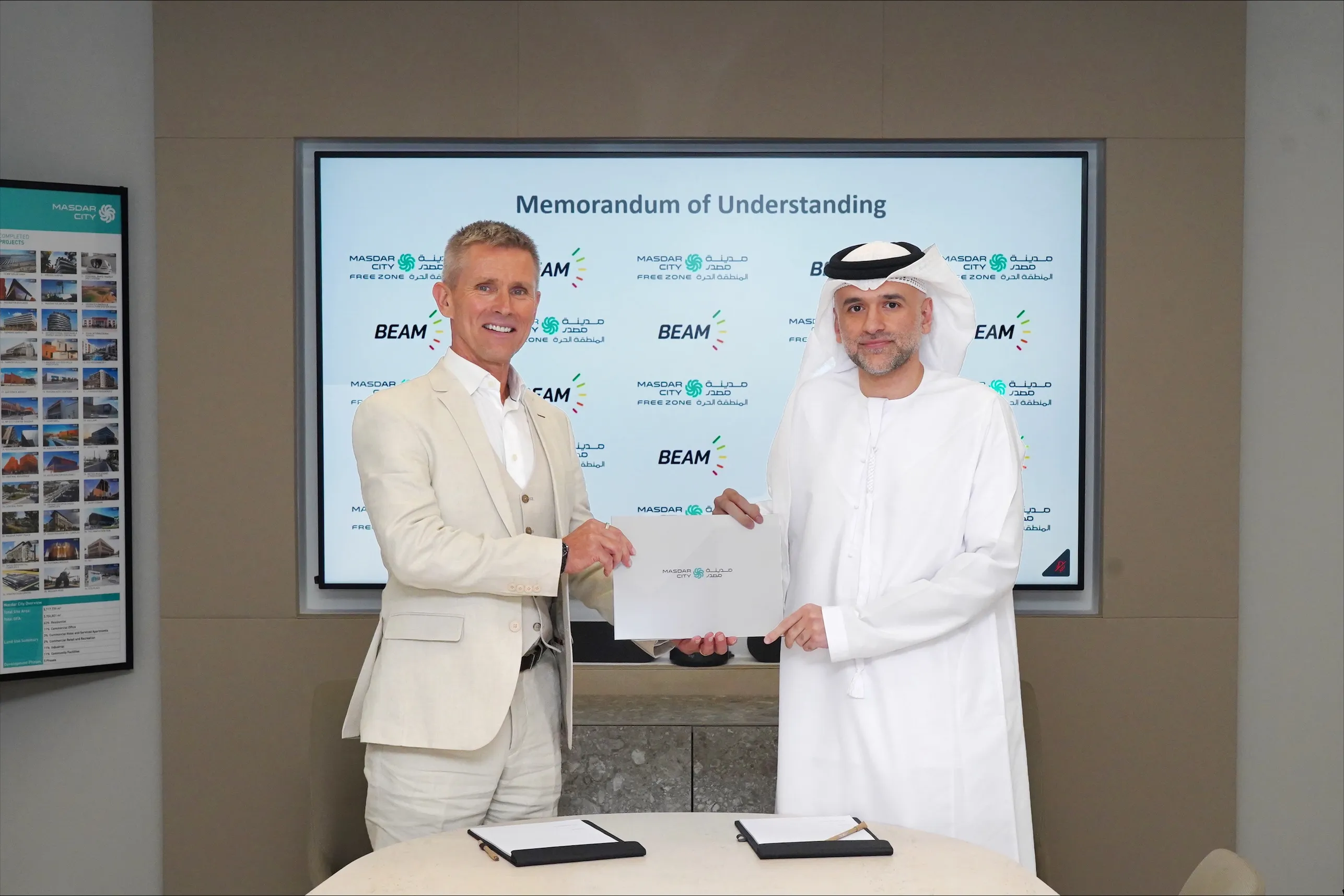 Beam Global and Masdar City Free Zone Sign MOU to Explore Sustainable Energy Infrastructure Opportunities