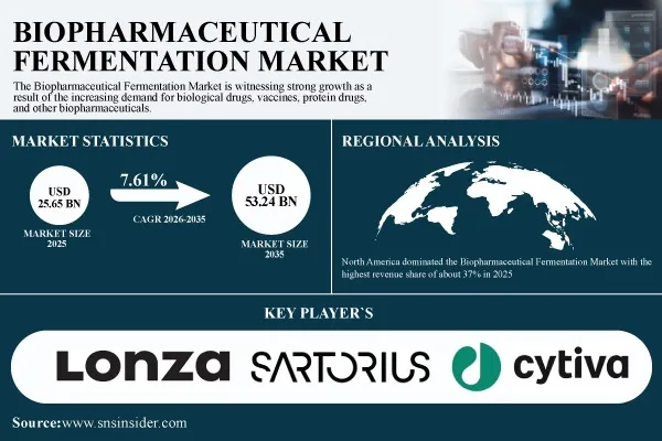 Biopharmaceutical Fermentation Market Expands as Single-Use Bioreactors and Process Automation Scale Biologics Output
