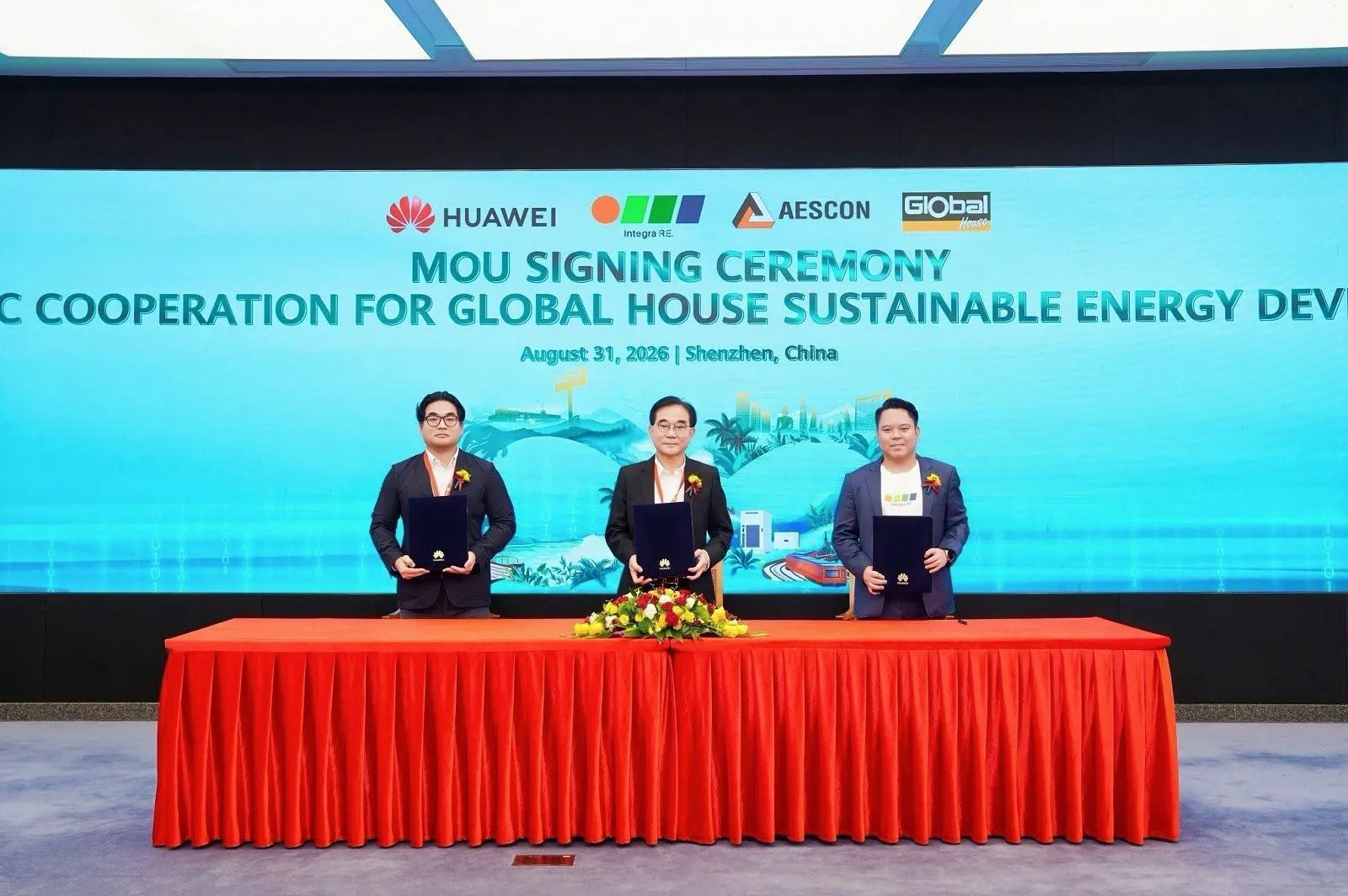 Integra R.E. Sign MOU with Siam Global House and AESCON to Deploy Huawei BESS Across all branches nationwide