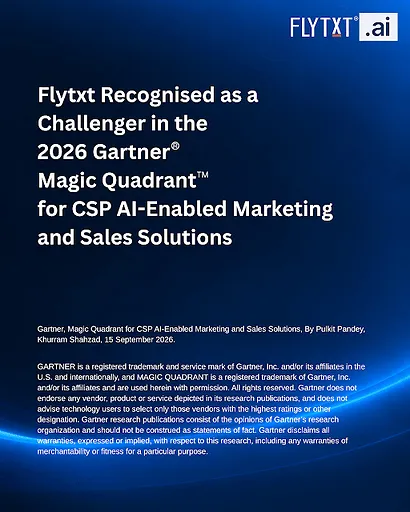 Flytxt Recognised as a Challenger in the 2026 Gartner® Magic Quadrant™ for CSP AI-Enabled Marketing and Sales Solutions