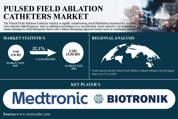 Pulsed Field Ablation Catheters Market Size to Soar to USD 15.50 Billion by 2035 at a CAGR of 32.1% - SNS Insider