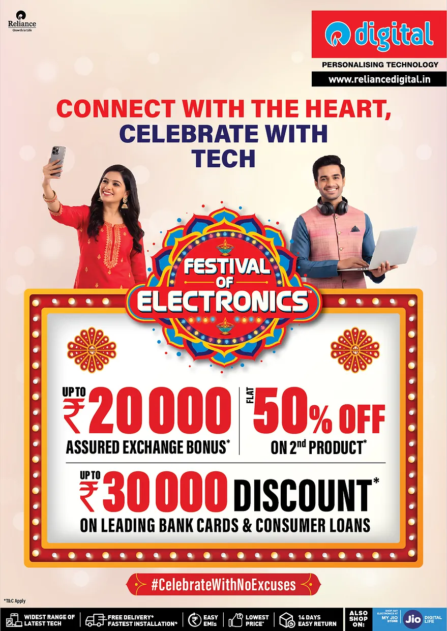 Reliance Digital's Festival of Electronics Sale Is Live: Best Deals on iPhone 17 Pro, TVs, ACs, Laptops & Top Electronics