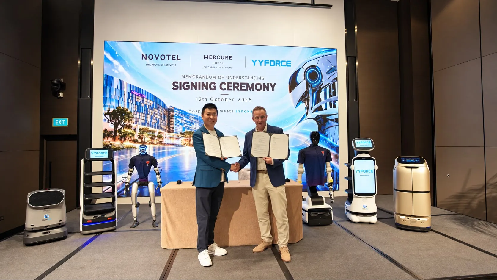 YYForce Brings Humanoid Robots to Hospitality in Landmark Partnership with Novotel & Mercure Singapore on Stevens