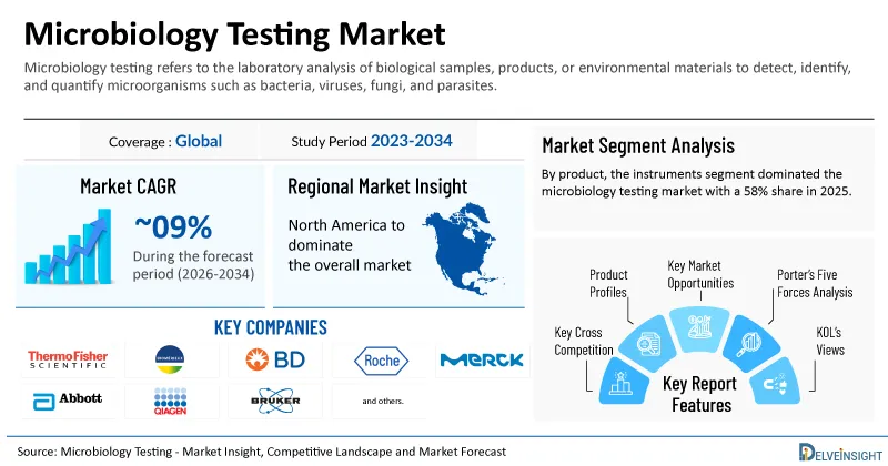 Global Microbiology Testing Market to Grow Rapidly at a CAGR of ~9% by 2034 | DelveInsight