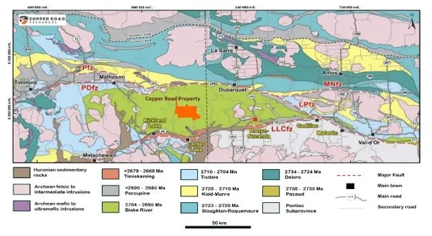 Copper Road Signs Exploration Agreement with the Matachewan First Nation on the Ben Nevis Volcanic Complex Project