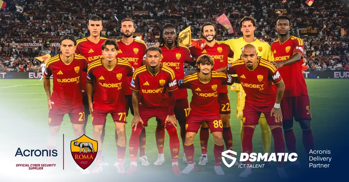 Acronis Expands #TeamUp Partnership with AS Roma, Supported by DSMatic