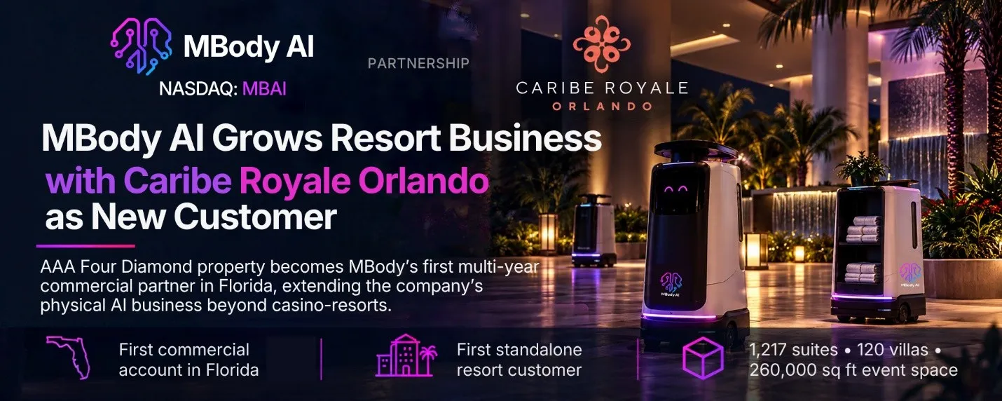 MBody AI Grows Resort Business with Caribe Royale Orlando as New Customer